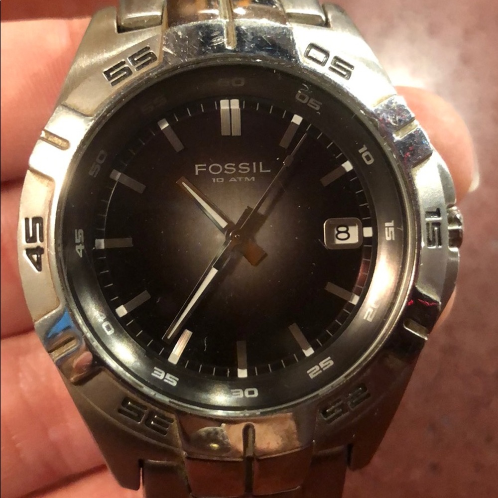 Men’s stainless steel Fossil watch